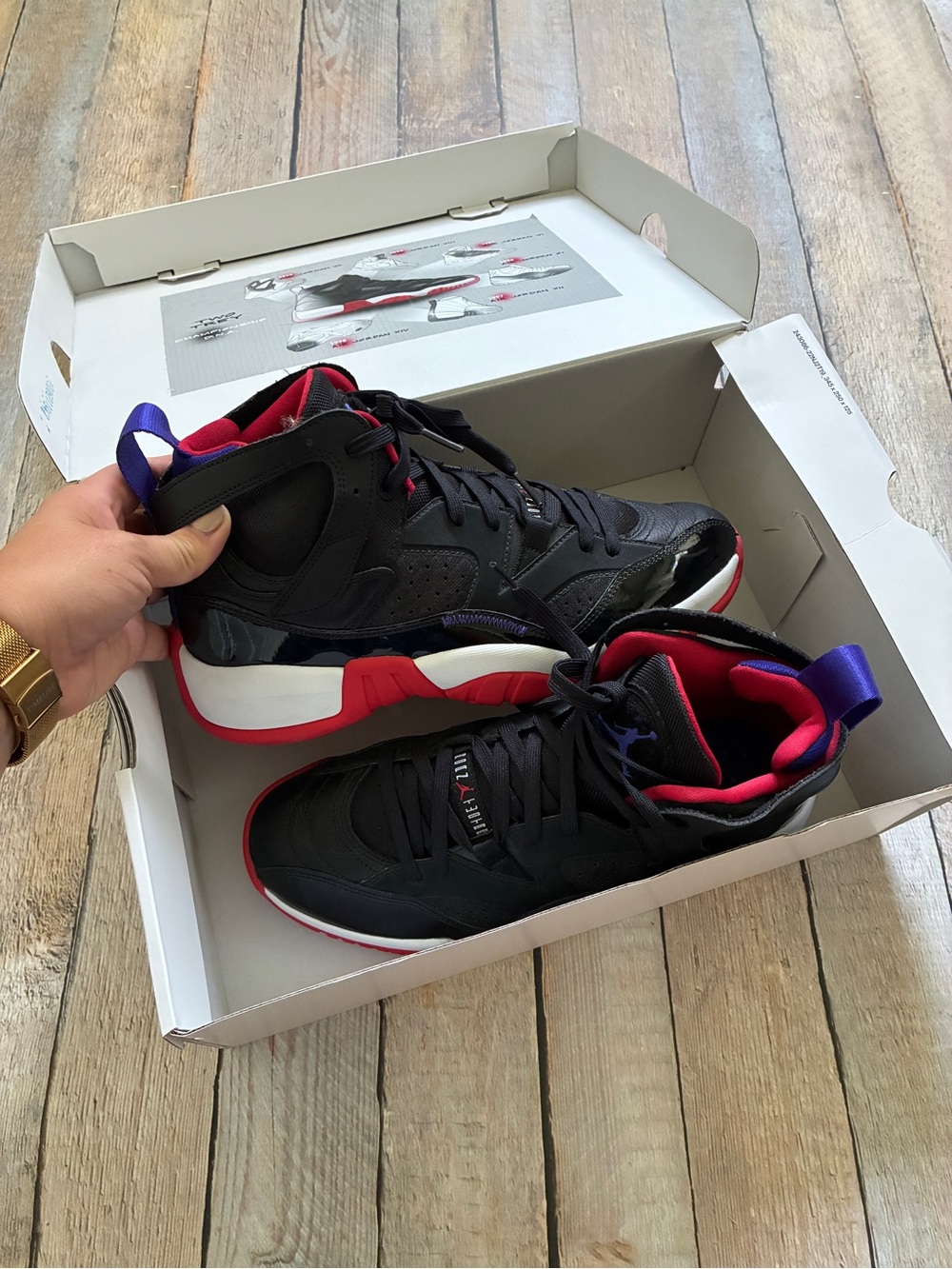 Nike Air Jordan Jumpman Two Trey Raptors Black Concord DO1925-001 Men's 8.5